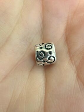 Retired Pandora Sterling Silver “Swirls and Dots” charm